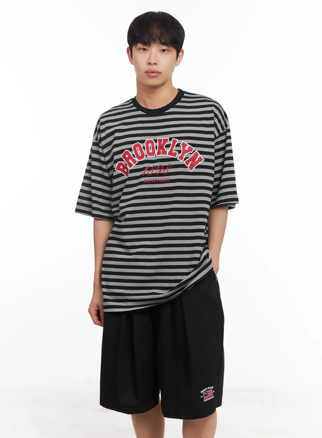 Men's Striped Oversize Tee IU518