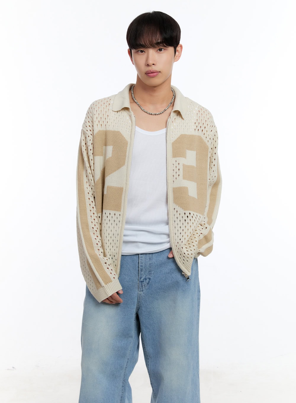 Men's Summer Zip-Up Sweater IY530