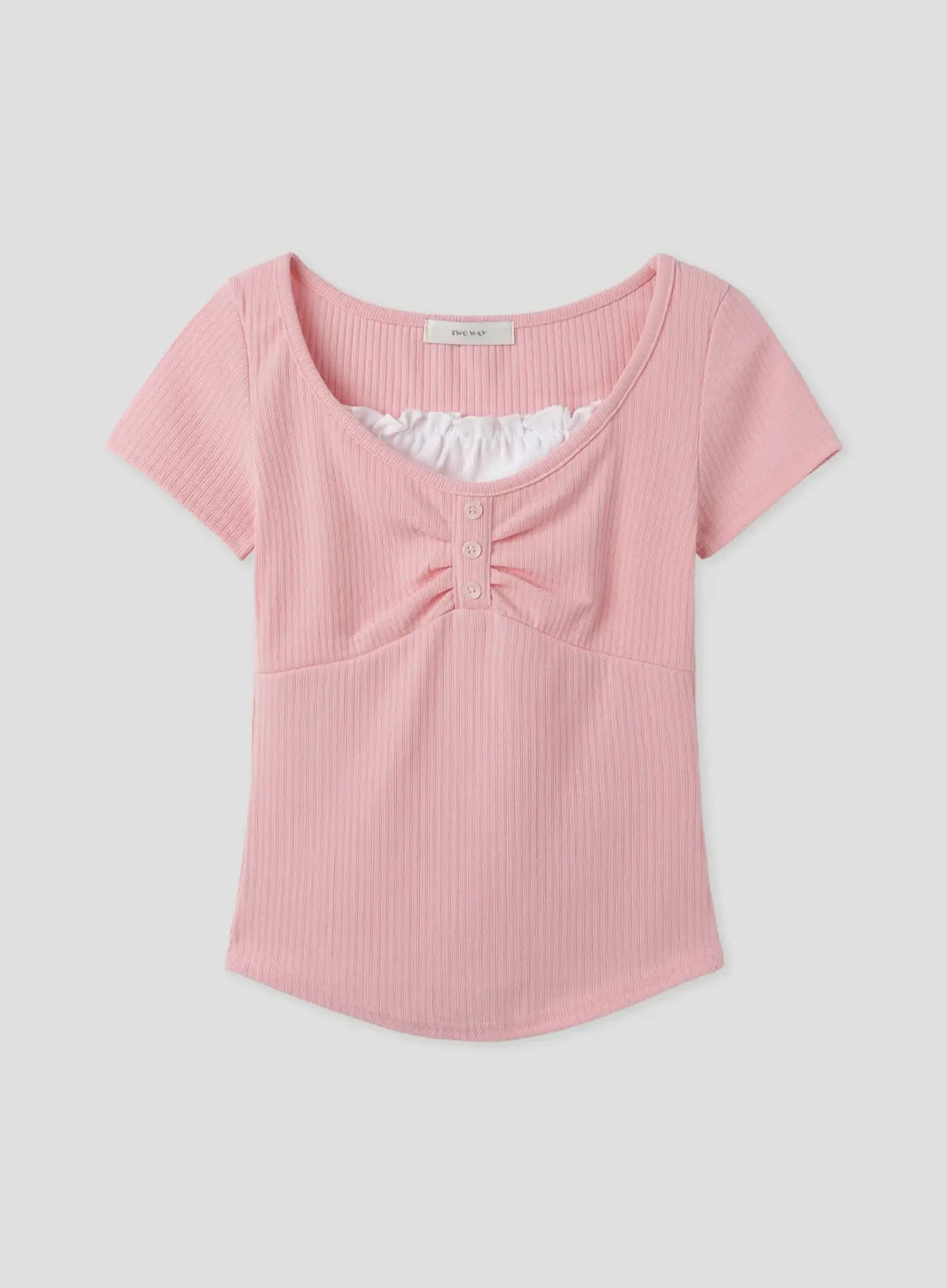 Layered Lace Slim-Fit Tee IU526