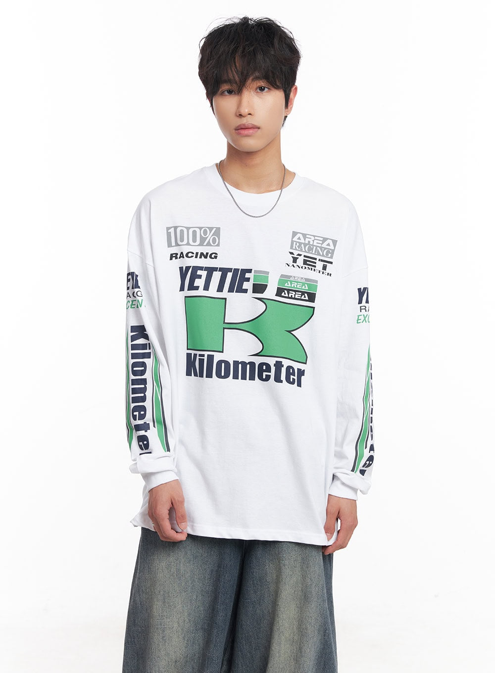 Men's Racer Graphic Long-Sleeve Top IY508