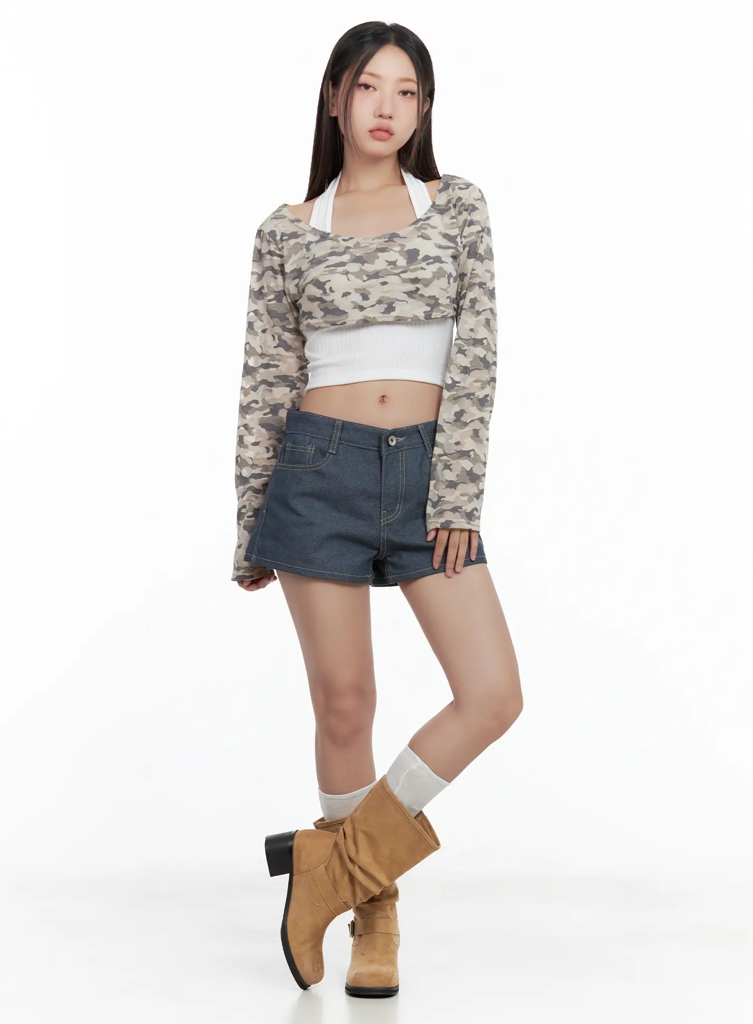 Cropped Camo Bolero CL509