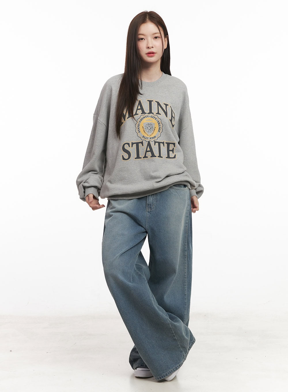 Amber Pintuck Wide-Leg Jeans CM511