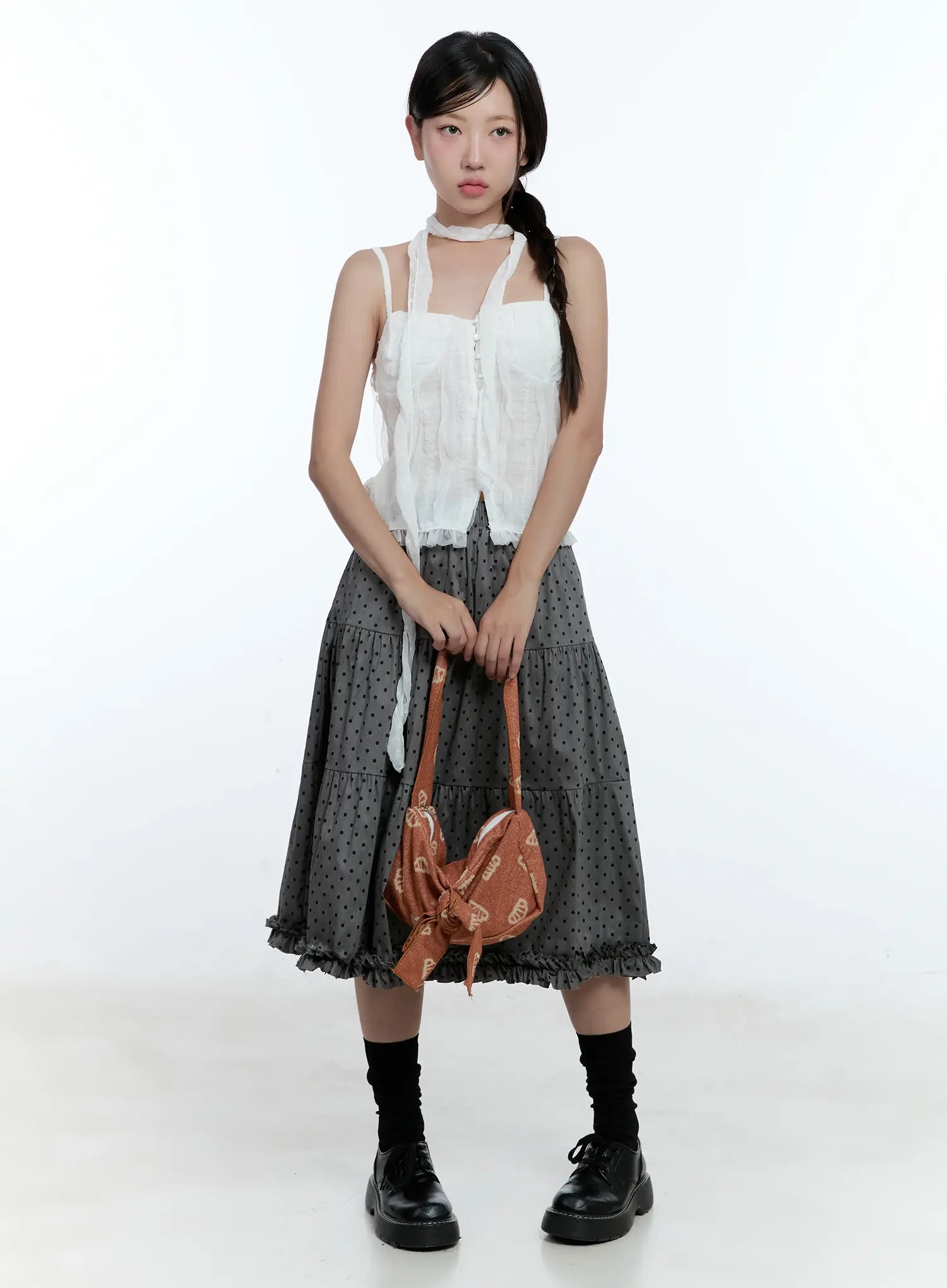 Sheer Polka Dot Scarf CU526