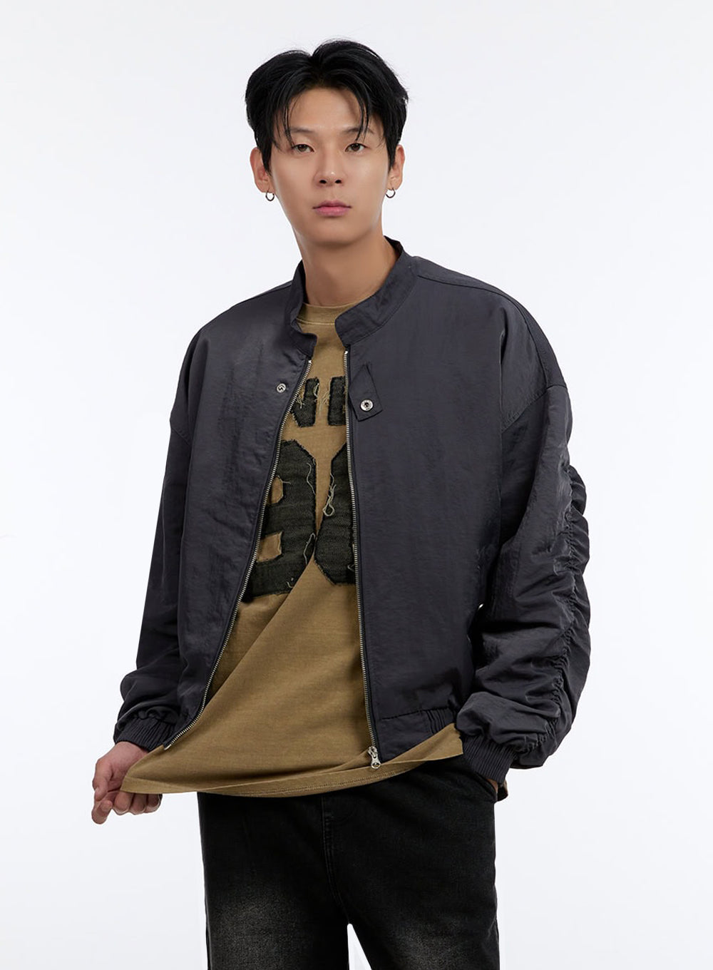 Men's Button Zip Up Jacket IO428