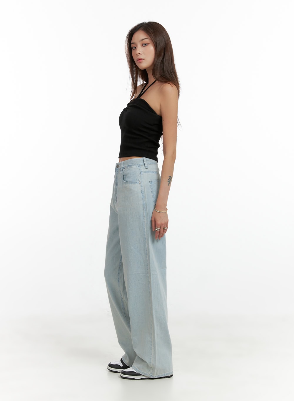 Shirred Halter Neck Crop Tube Top CL404