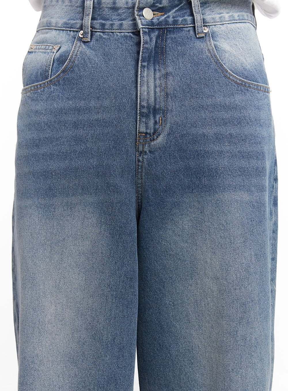 Men's Washed Wide-Fit Jeans IY520