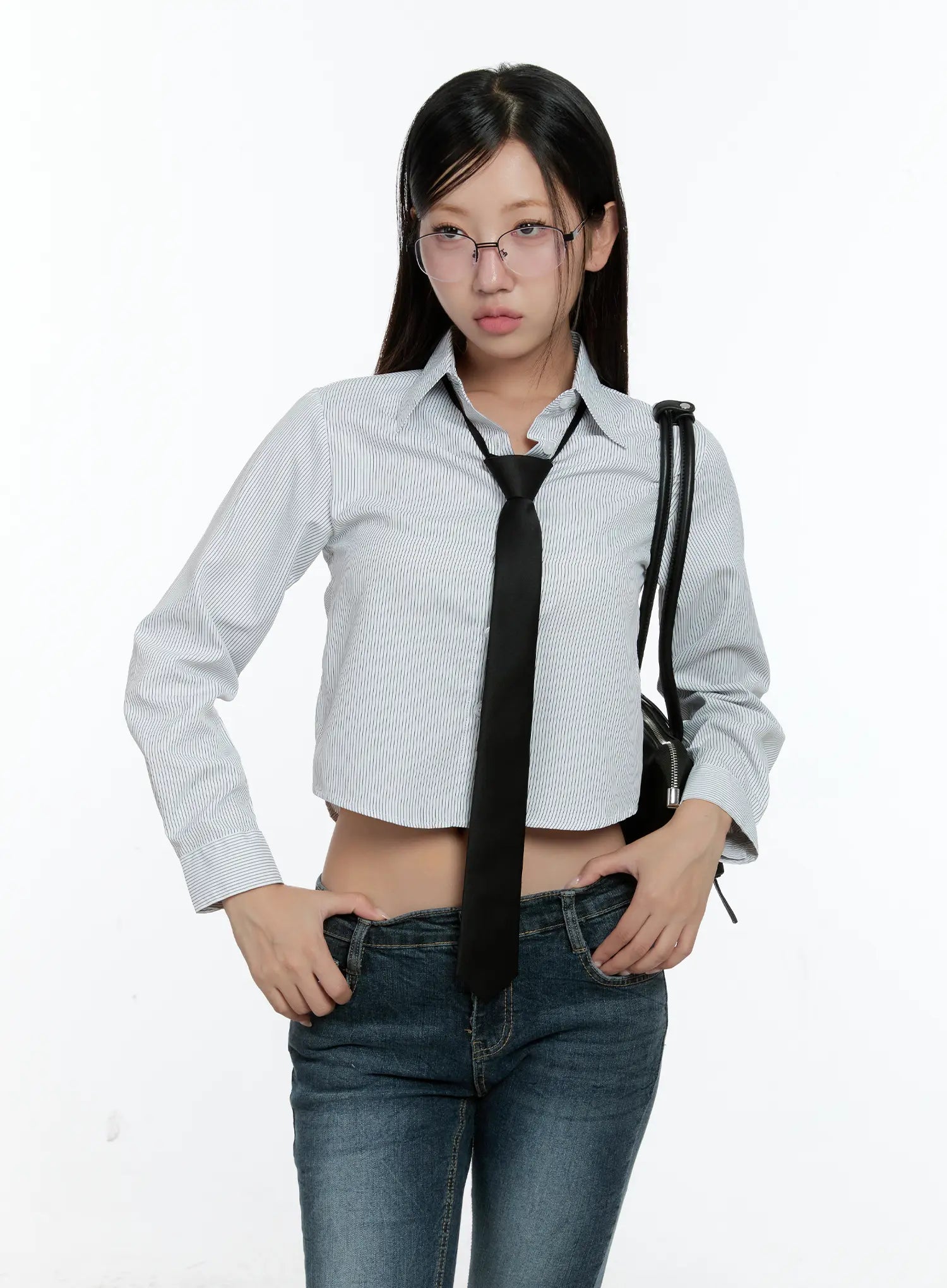 Chic Double-Bar Minimalist Fashion Glasses CS518