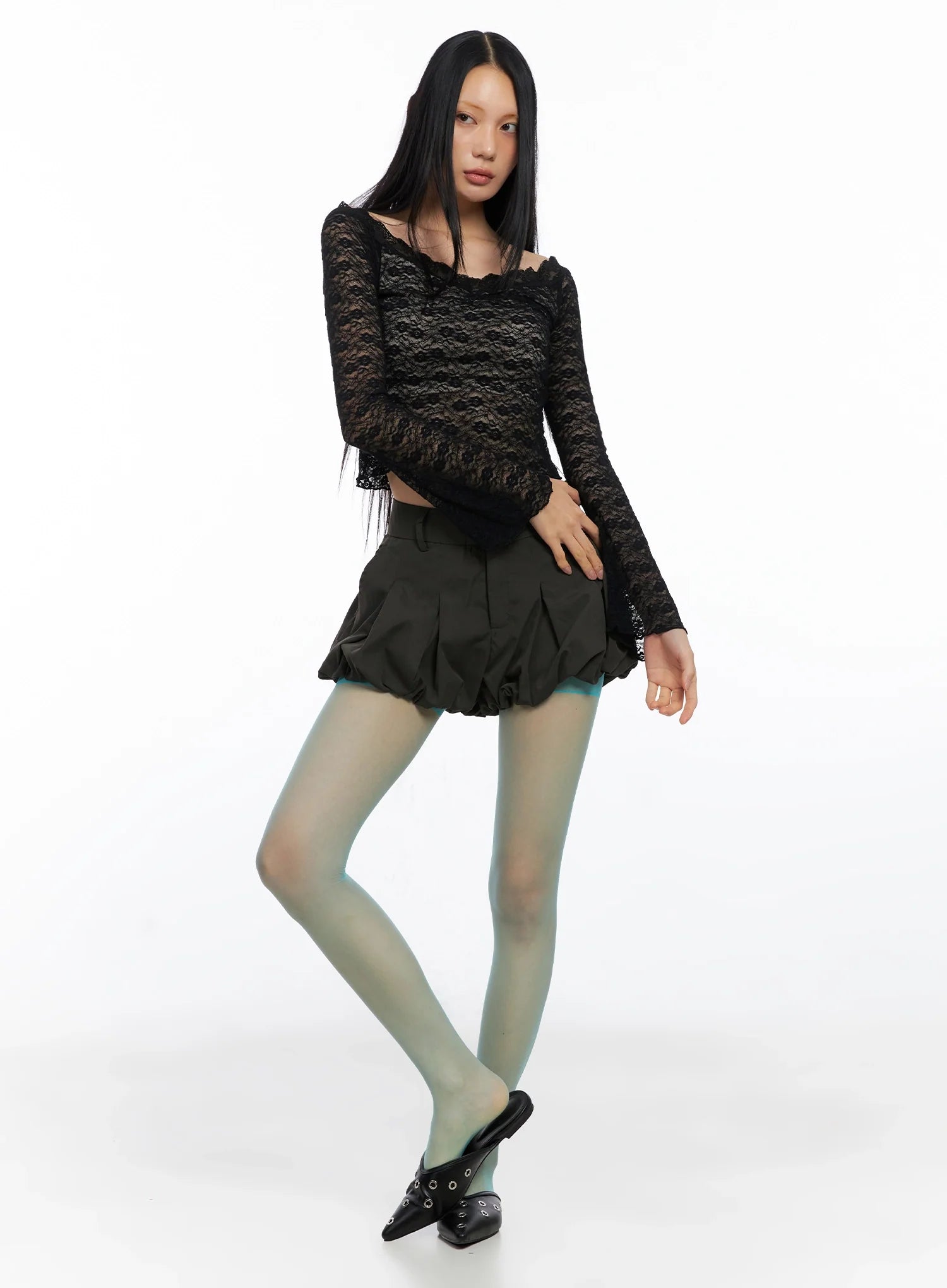 Balloon Pleated Skirt Shorts CO516