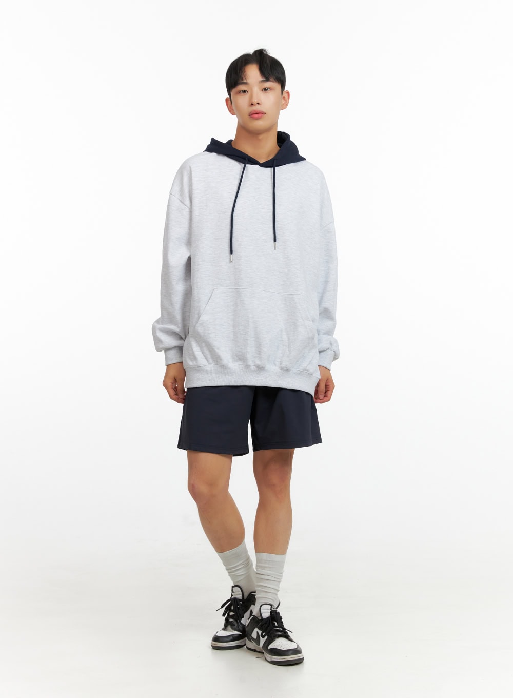 Men's Contrasting Hoodie (White) IU414