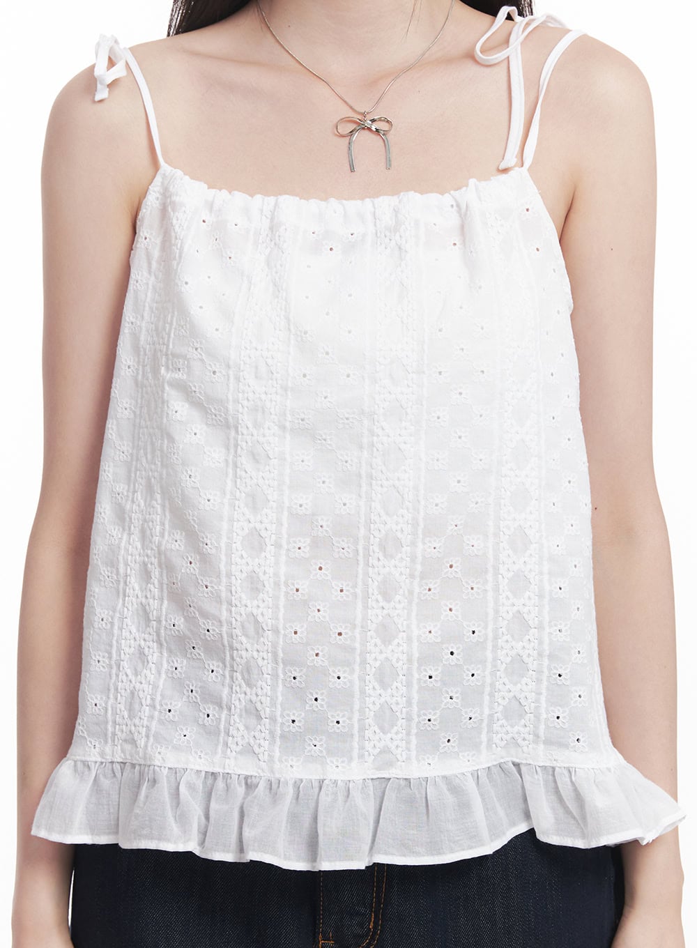 Frill Lace Ribbon Cami Top IY509