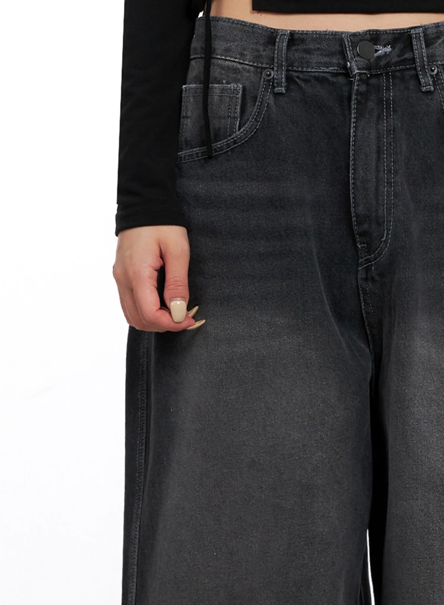 Casual Wide-Leg Baggy Jeans IS515