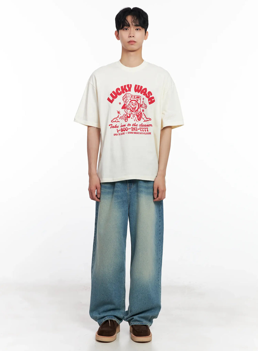 Men's Vintage "Lucky Wash" Graphic T-Shirt IL501