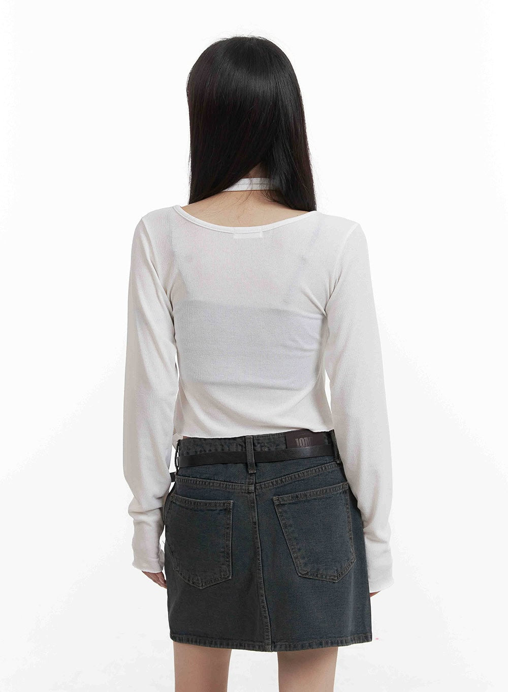 V-Neck Cross Wrap Long Sleeve CY407