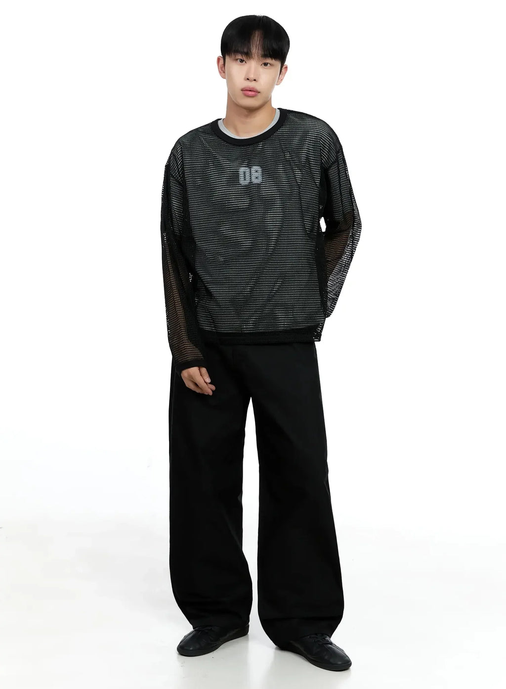 Men's Mesh Graphic Long Sleeve Tee IG520