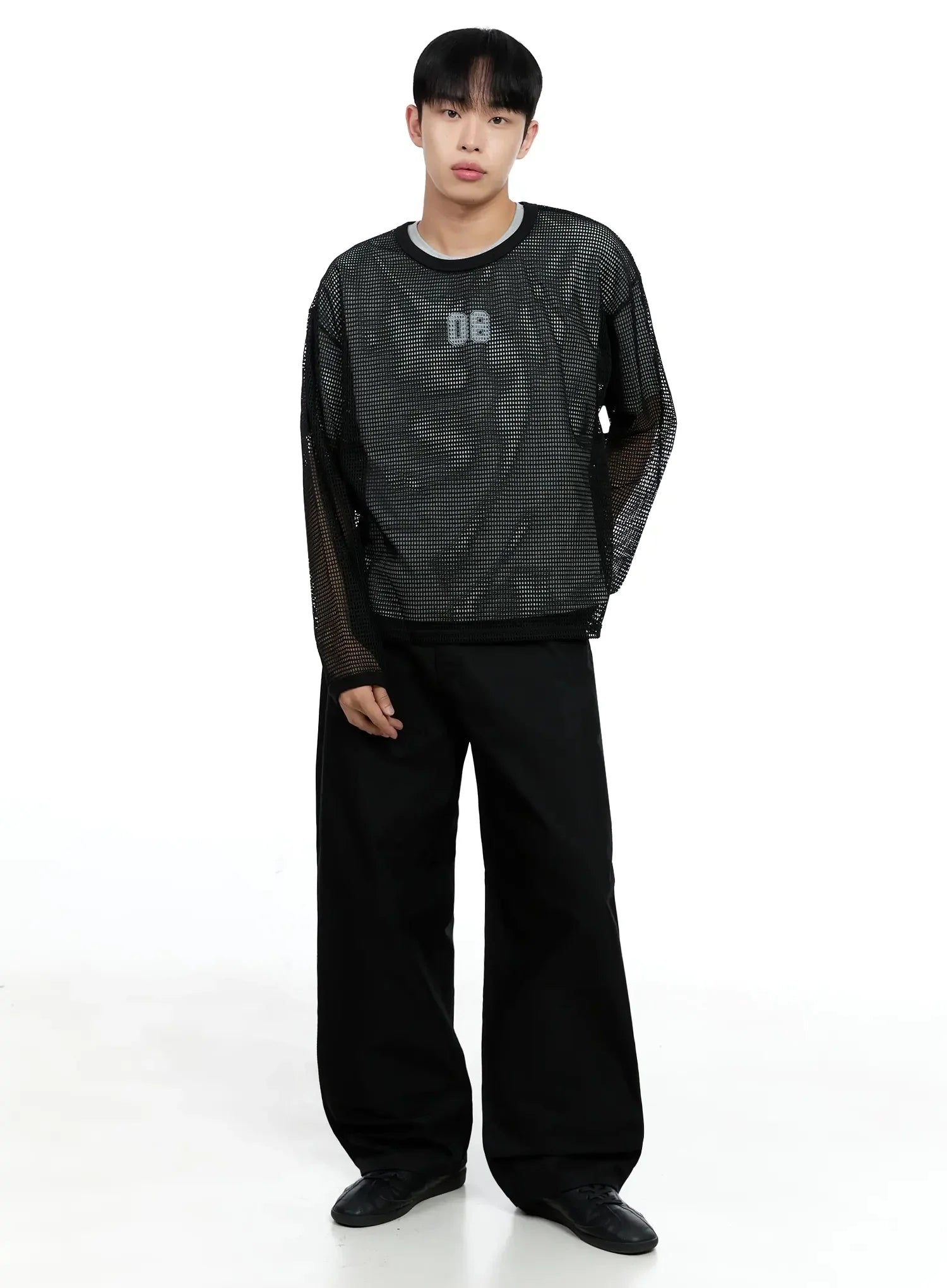 Men's Mesh Graphic Long Sleeve Tee IG520