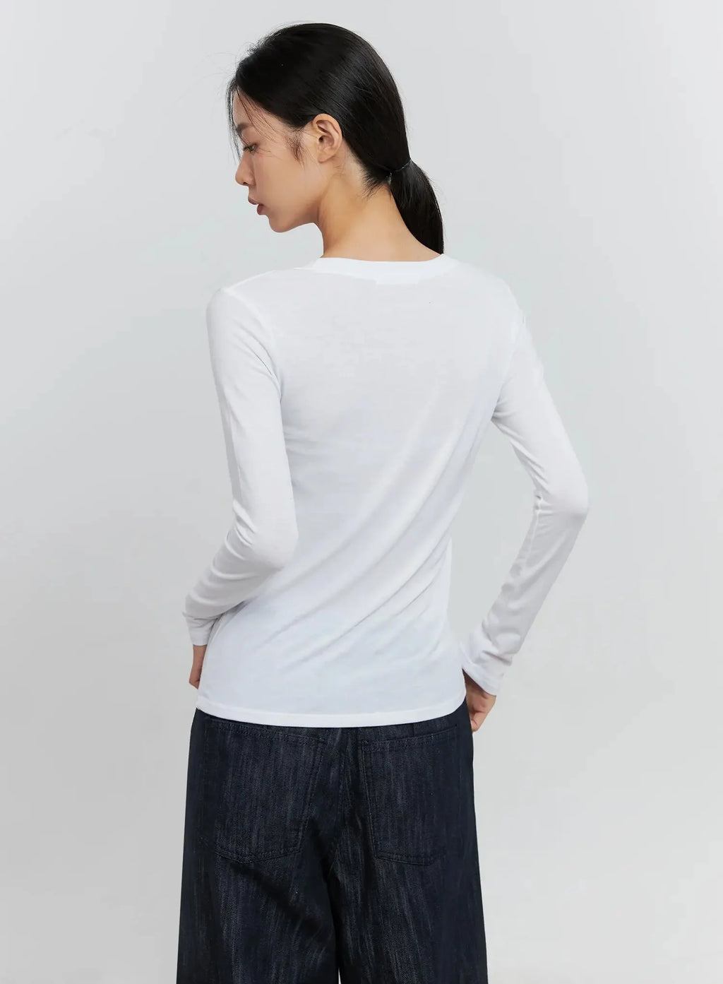 Basic Stretch Long Sleeve Top IS516