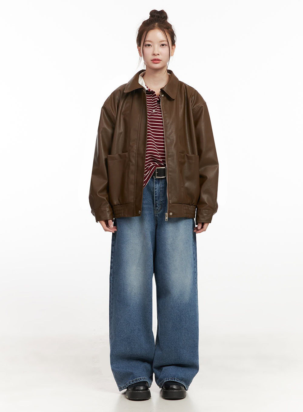 Alyssa Washed Wide-Fit Jeans IJ527