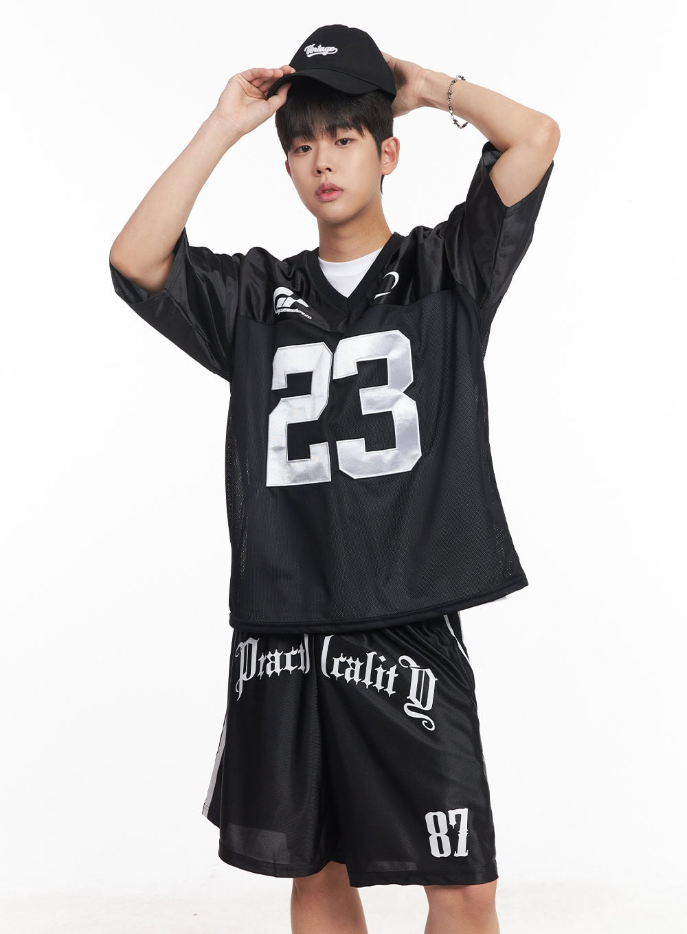 Men's Mesh V-Neck Jersey T-Shirt IA525