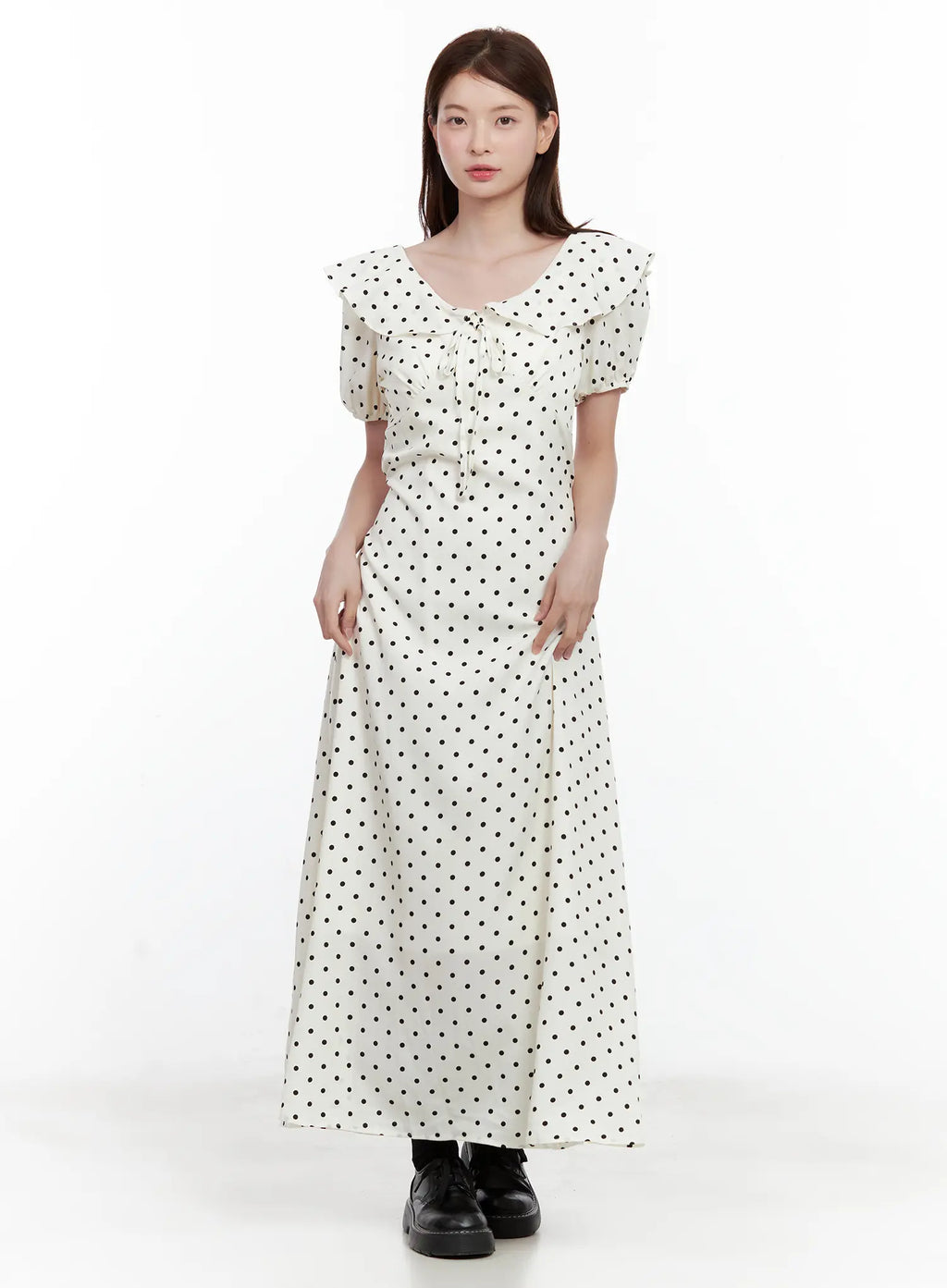 Vintage-Inspired Polka-Dot Dress CL502