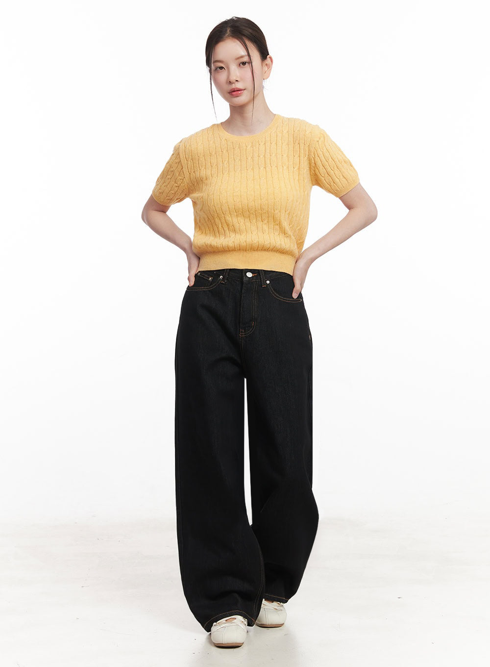 Cable-Knit Crop Top IY513