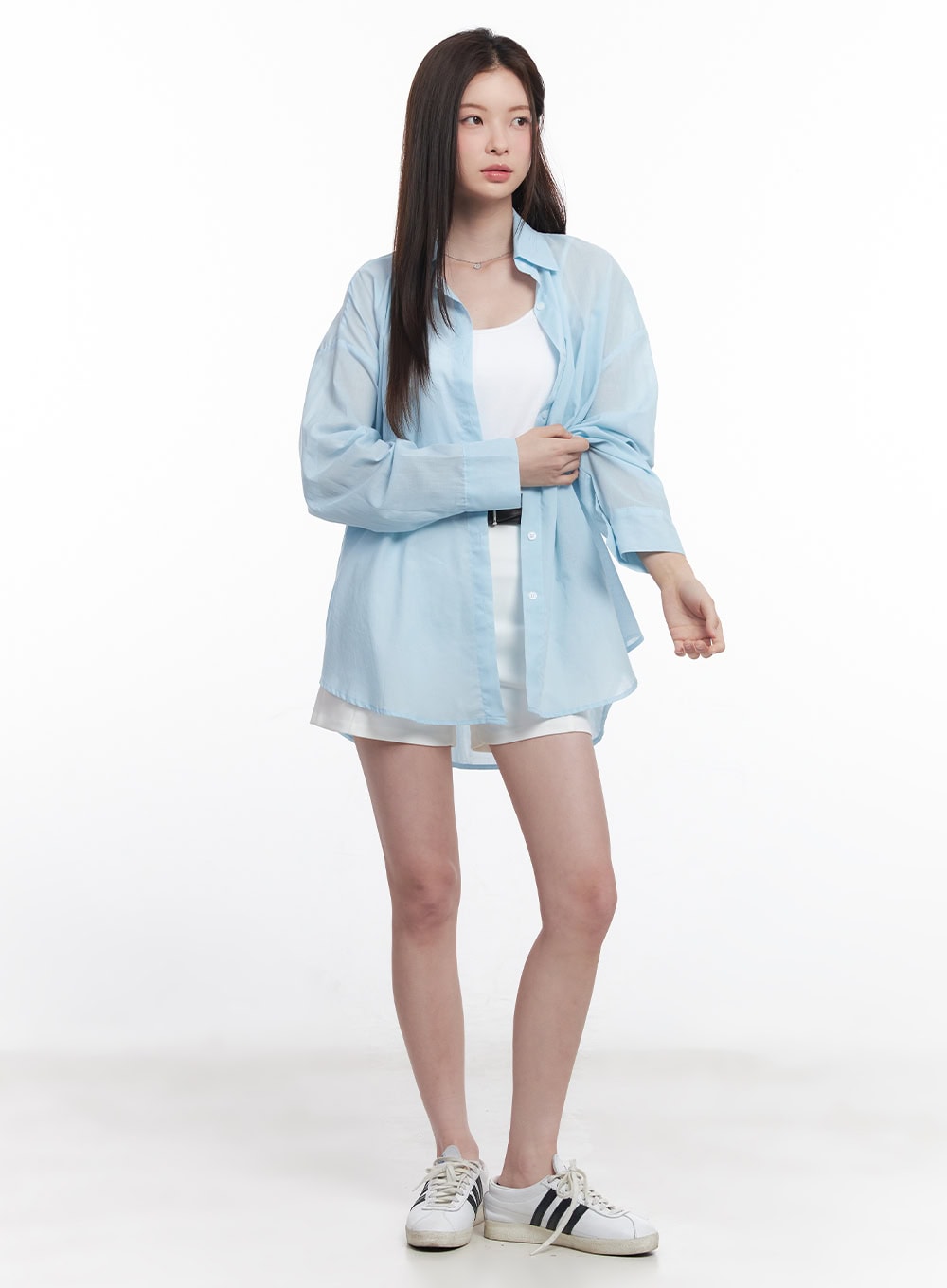 Sheer Cotton Collared Shirt CY515