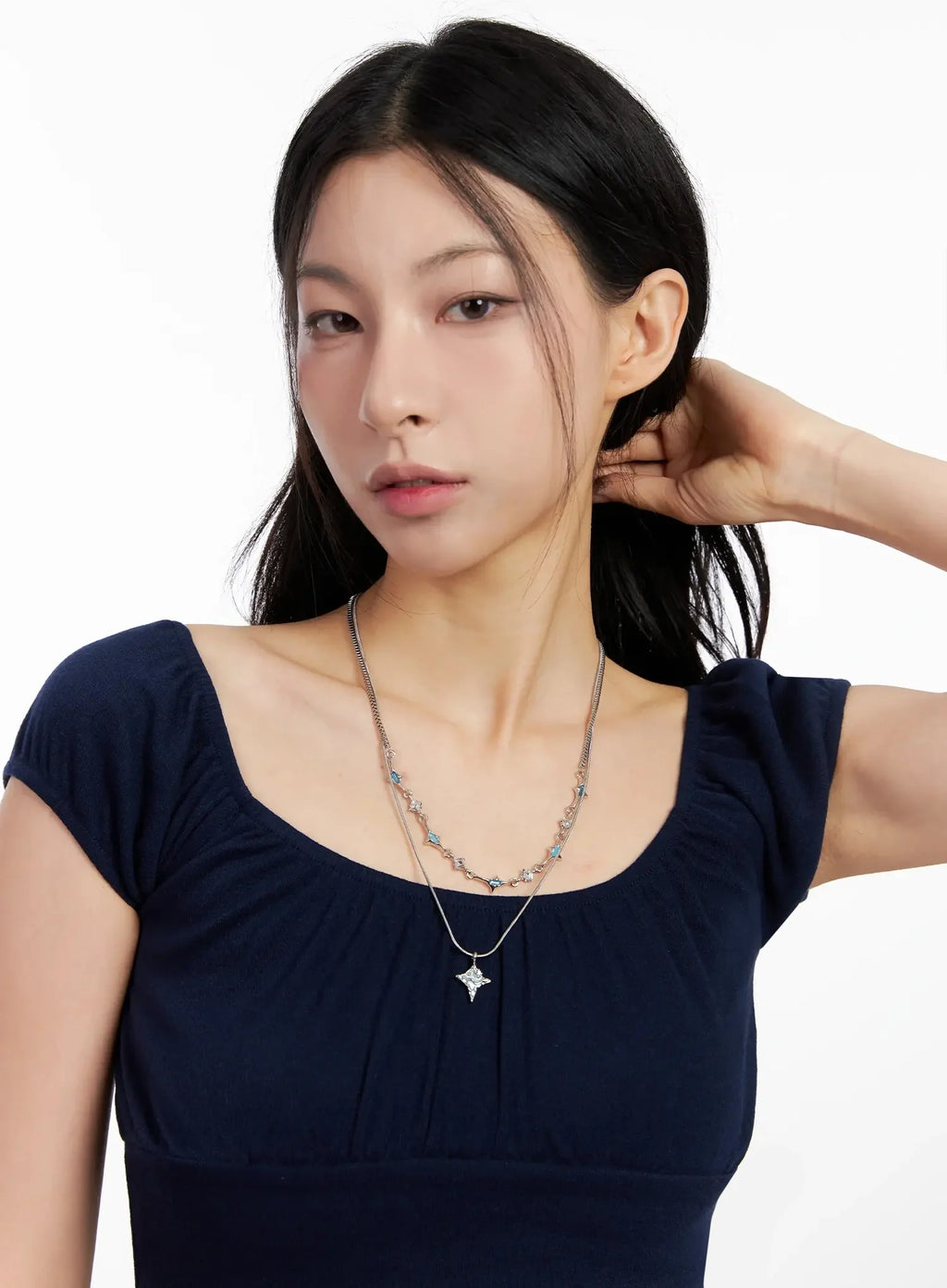 Sky Beaded Layered Necklace IG512