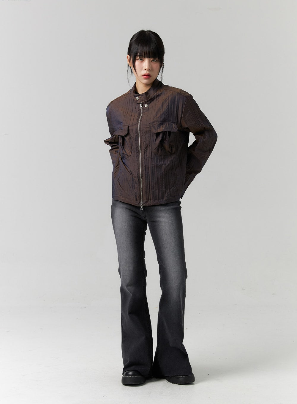 Zip-Up Long Sleeve Jacket CS318