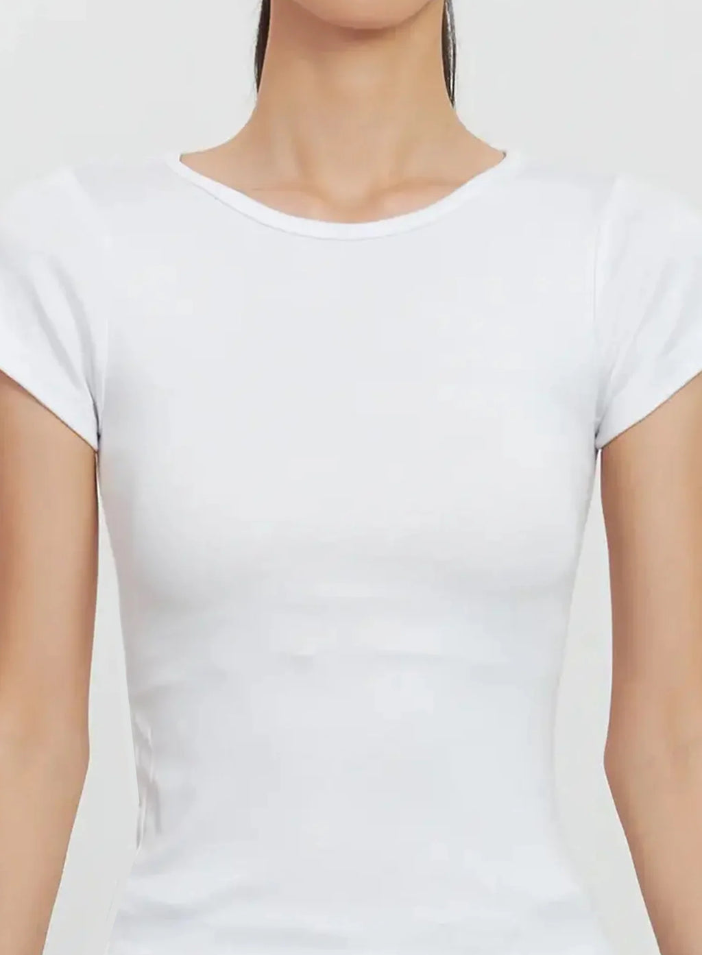 Round Neck Short-Sleeve Top IL528