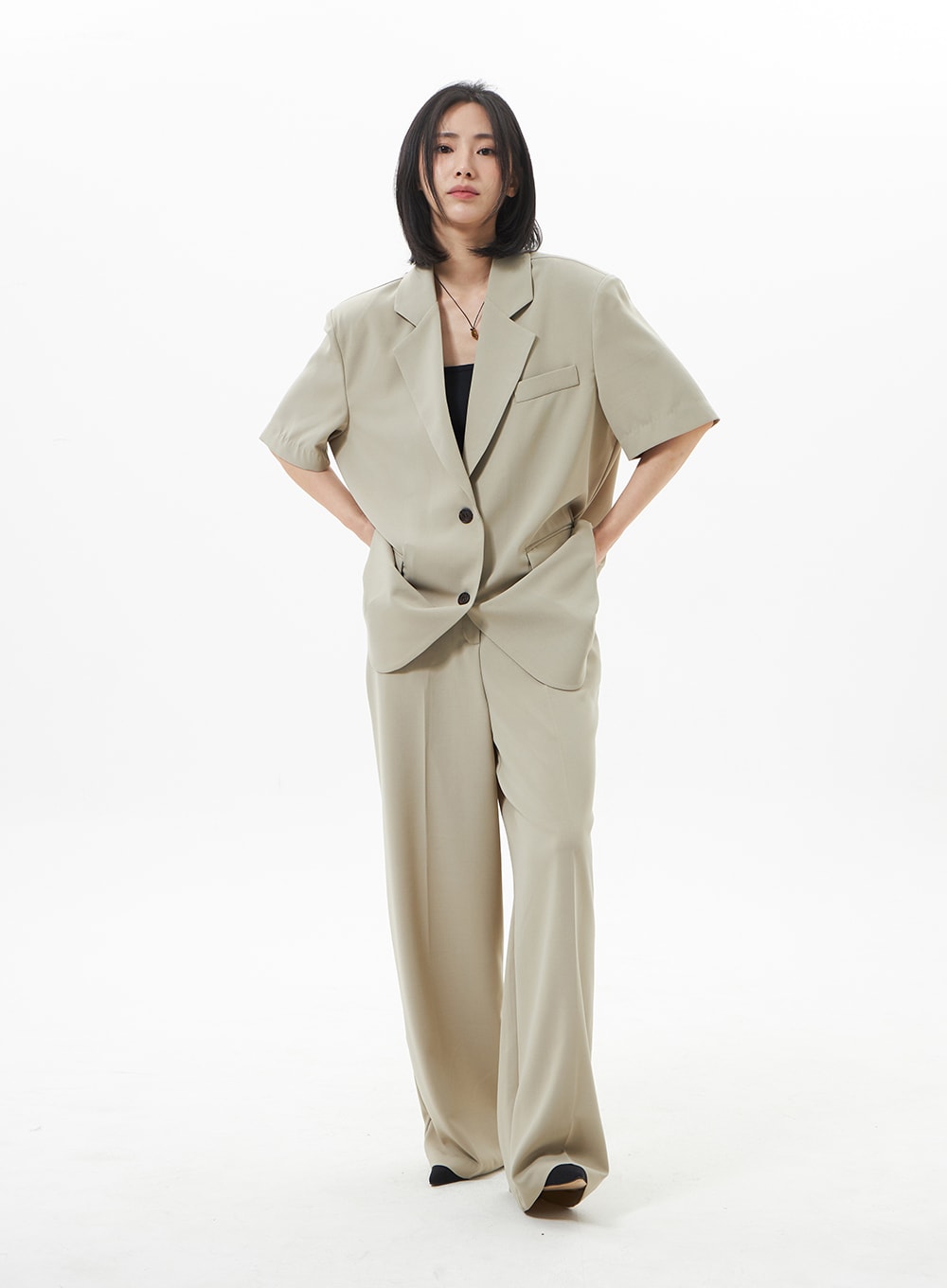 Short Sleeve Blazer Jacket OA320