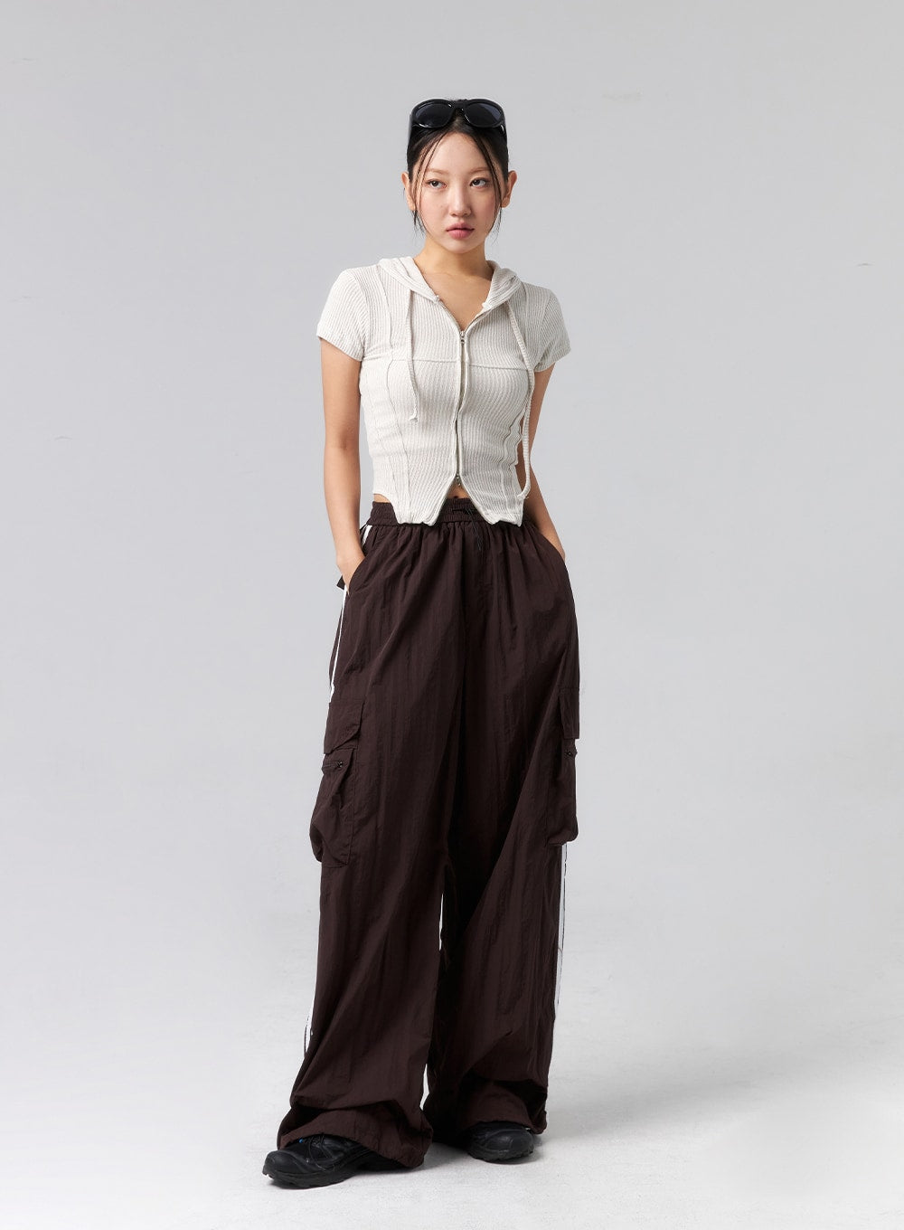 Ribbed Zip-Up Hoodie CL318