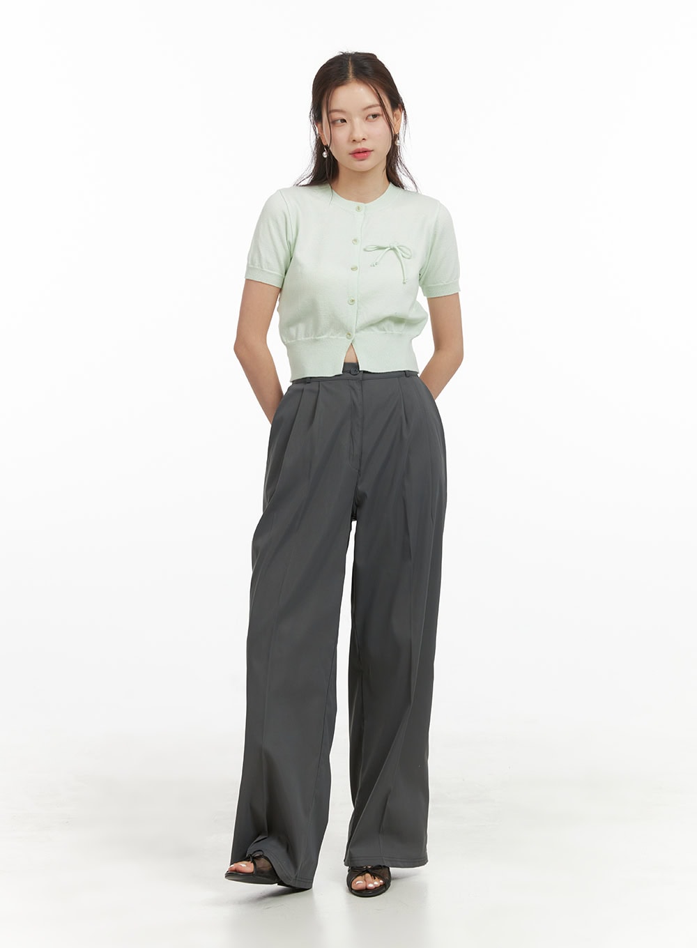 Wide Fit Trousers with Banding OY421