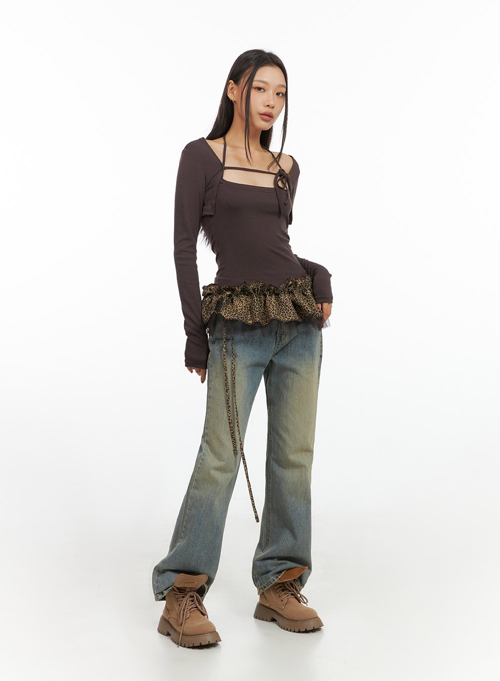 Solid Strap Bolero Cardigan and Cami Set IS427