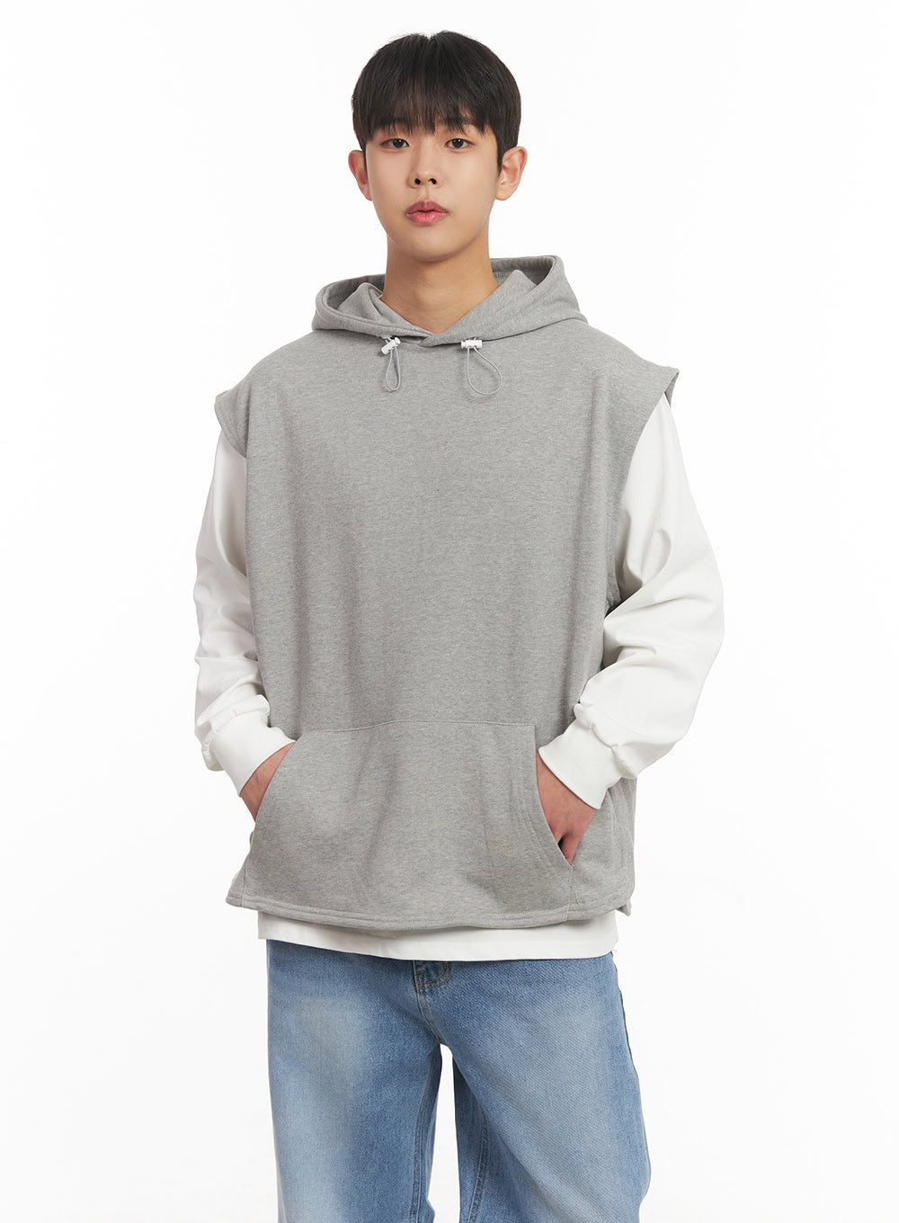 Men's Oversized Hooded Vest IM517