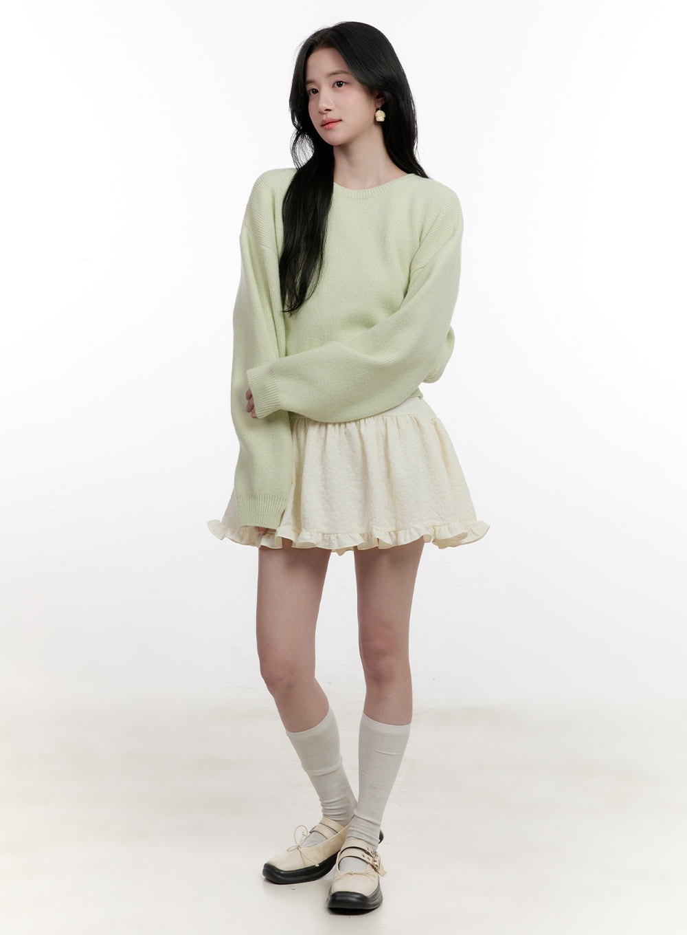 Cropped U-Neck Sweater CF527