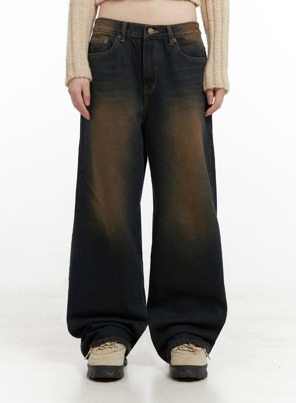 Alexia Washed Denim Wide-Leg Jeans ID402