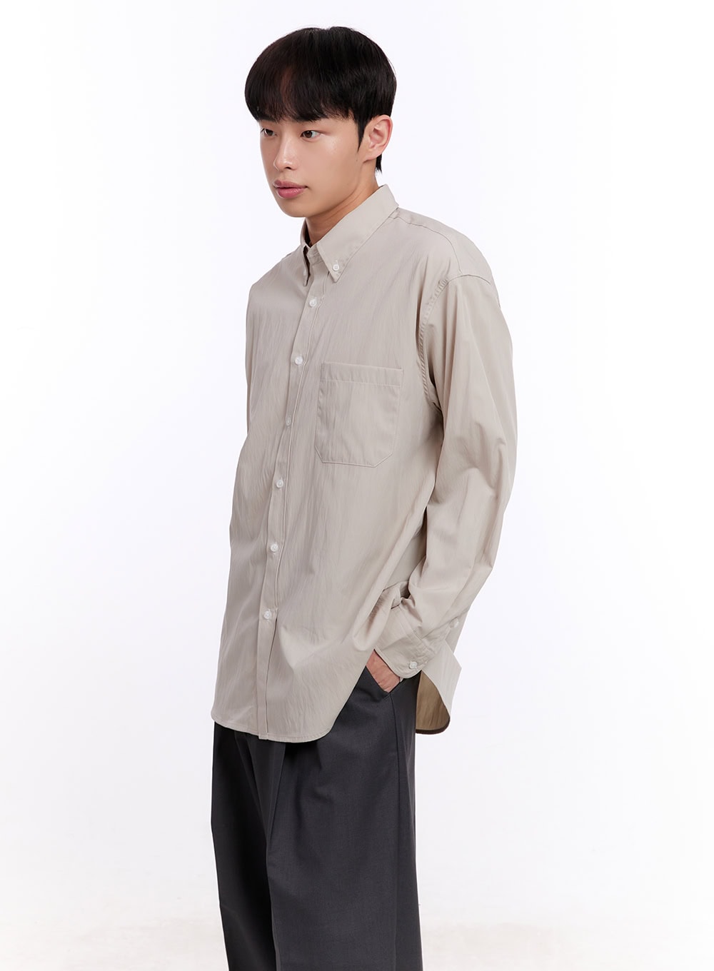 Men's Collared Long Sleeve Shirt IM512