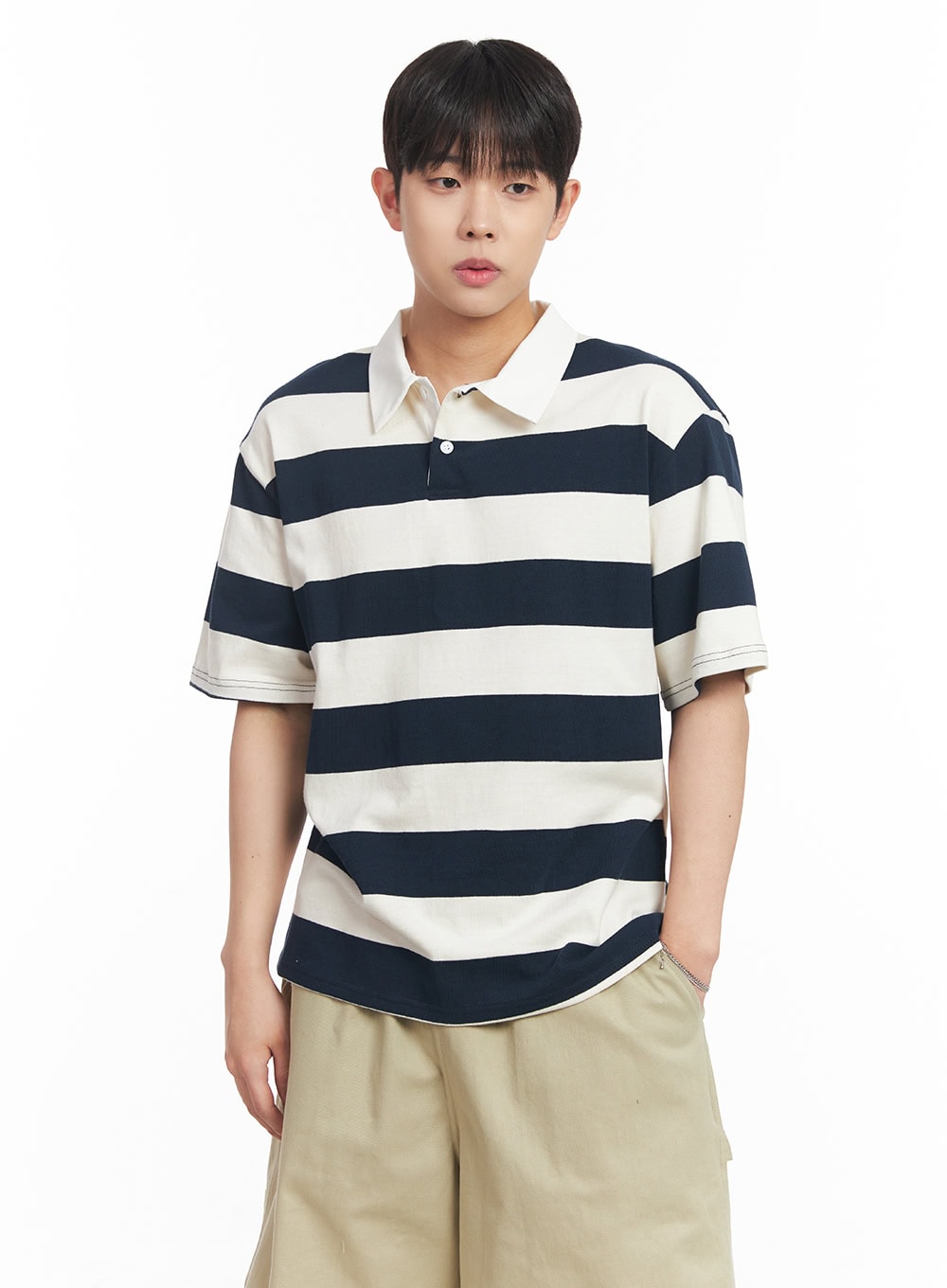 Men's Striped Polo Tee IA529