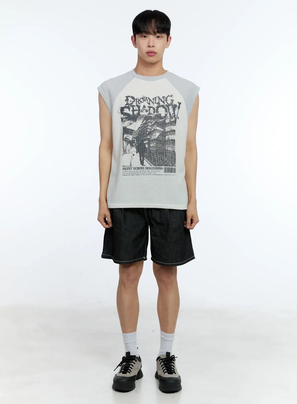 Men's Waffle Knit Sleeveless Tee IL517