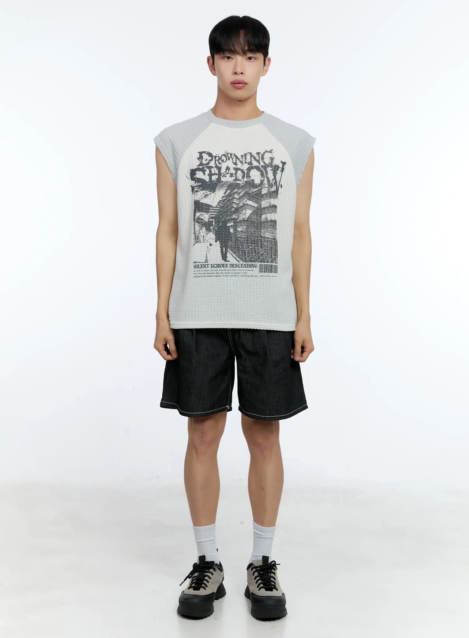 Men's Waffle Knit Sleeveless Tee IL517