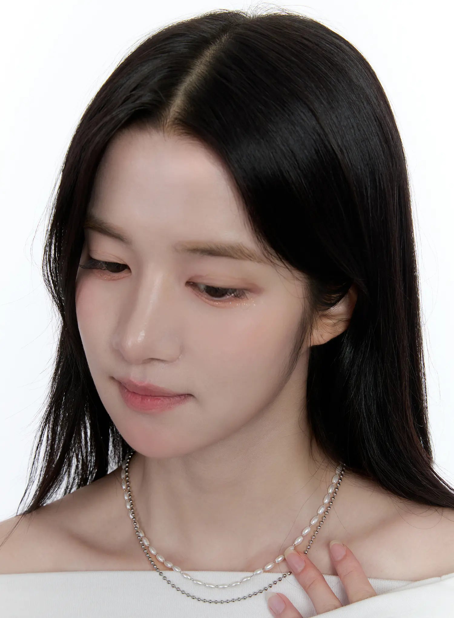 Tiny Beaded Layered Necklace CC0608