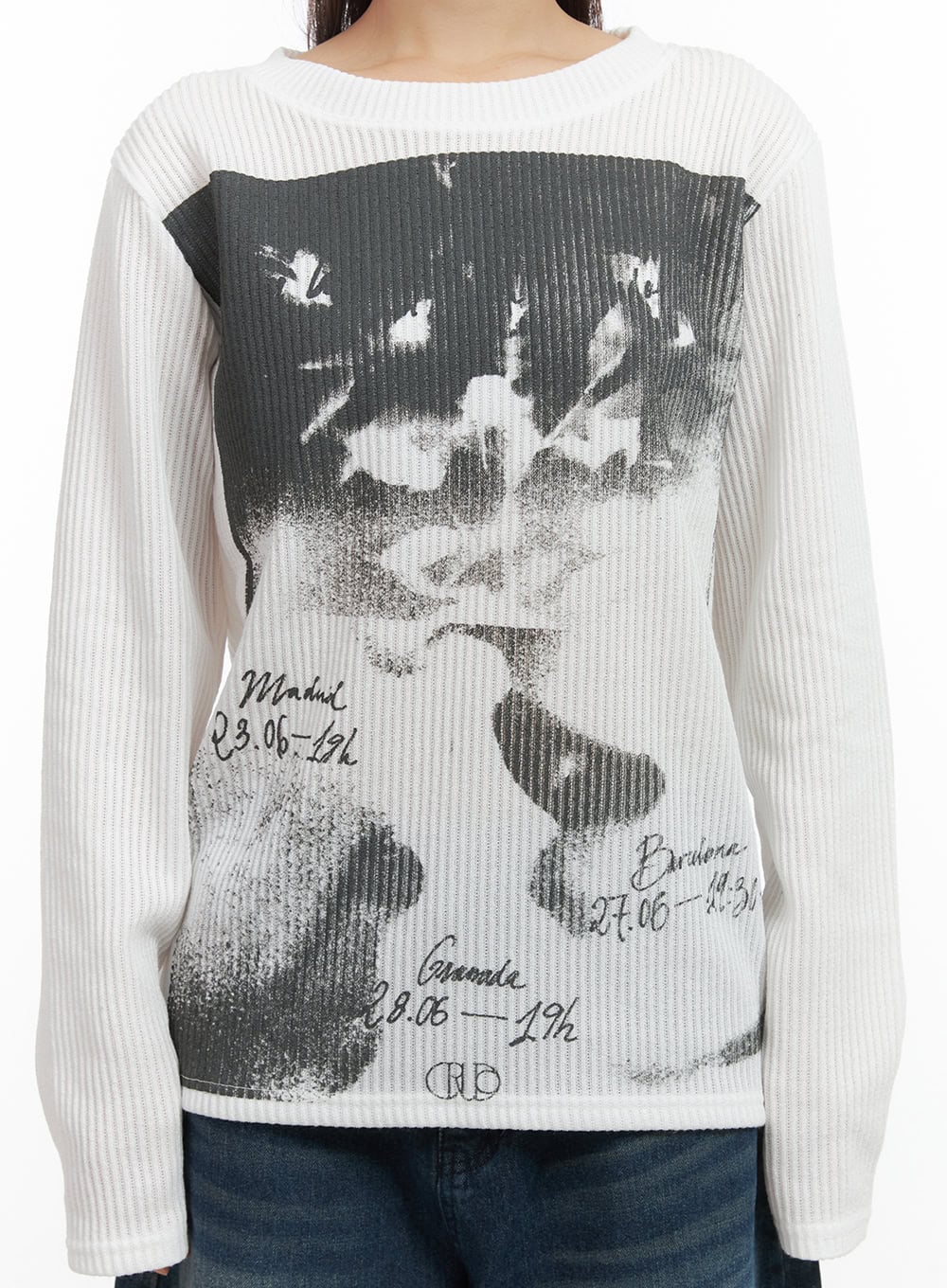 Vintage Print Long Sleeve Shirt CO417