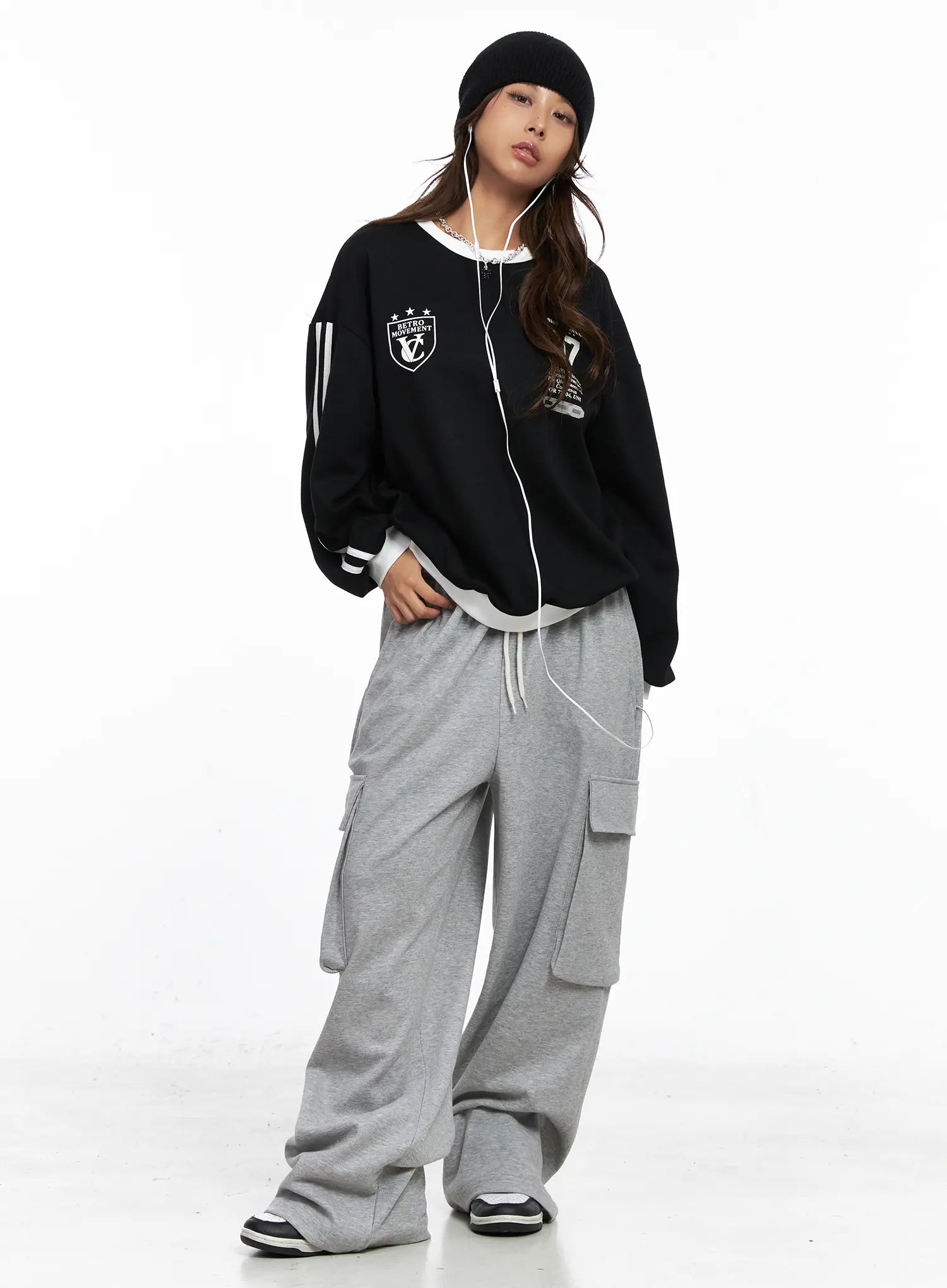 Oversized Contrast Sweatshirt CO513