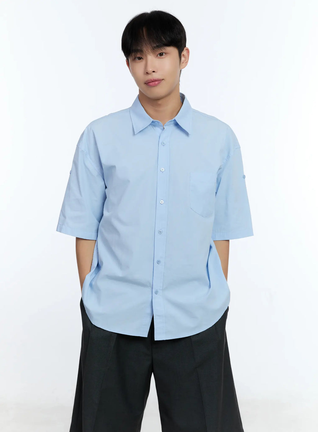 Men's Pocket Detail Short Sleeve Shirt IG519