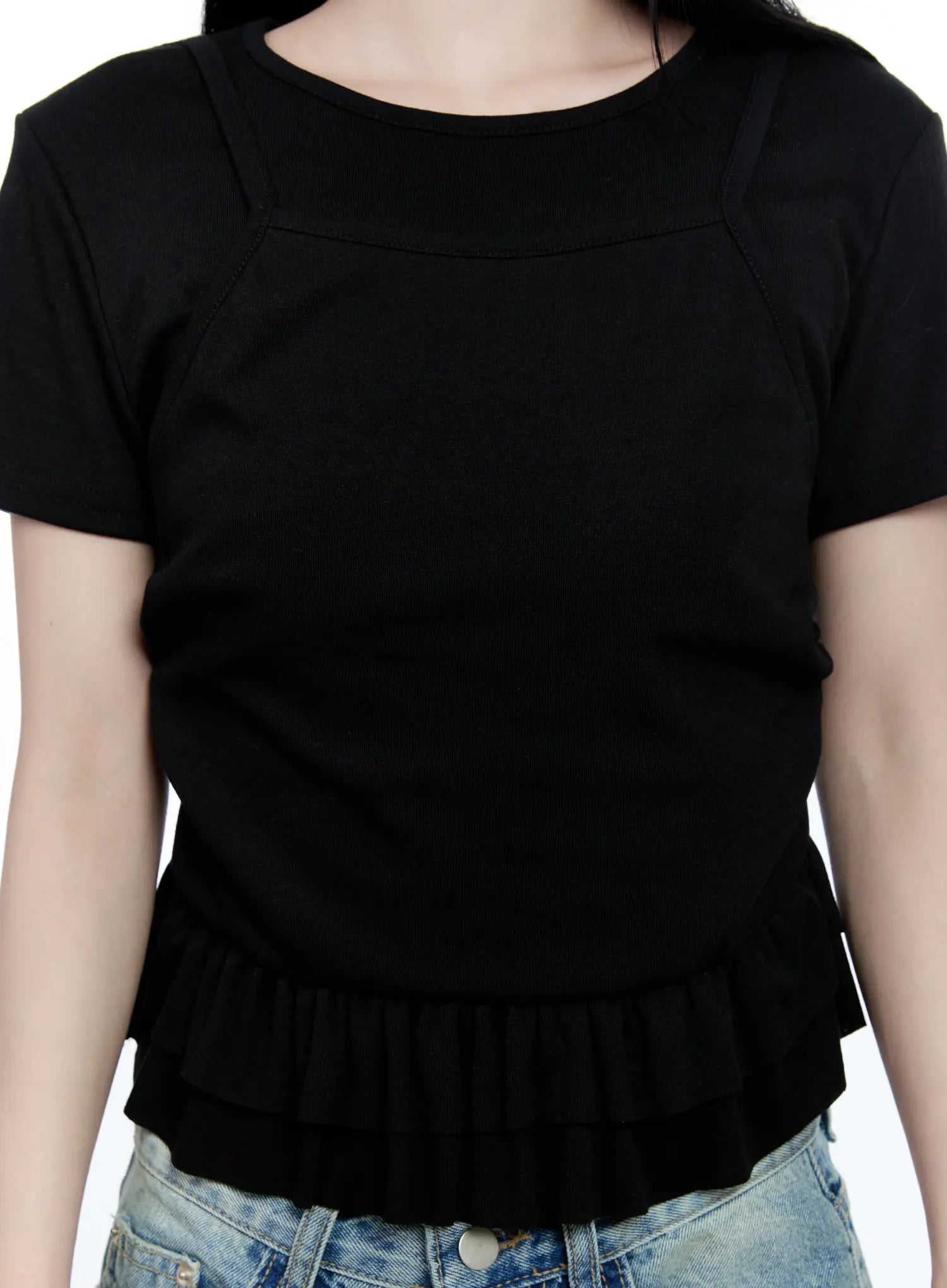 Layered Frill Short-Sleeve Tee CG512