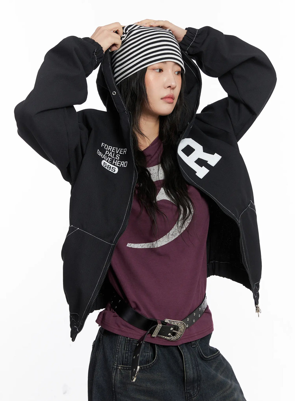 Oversized Stitch Hoodie Jacket CO507