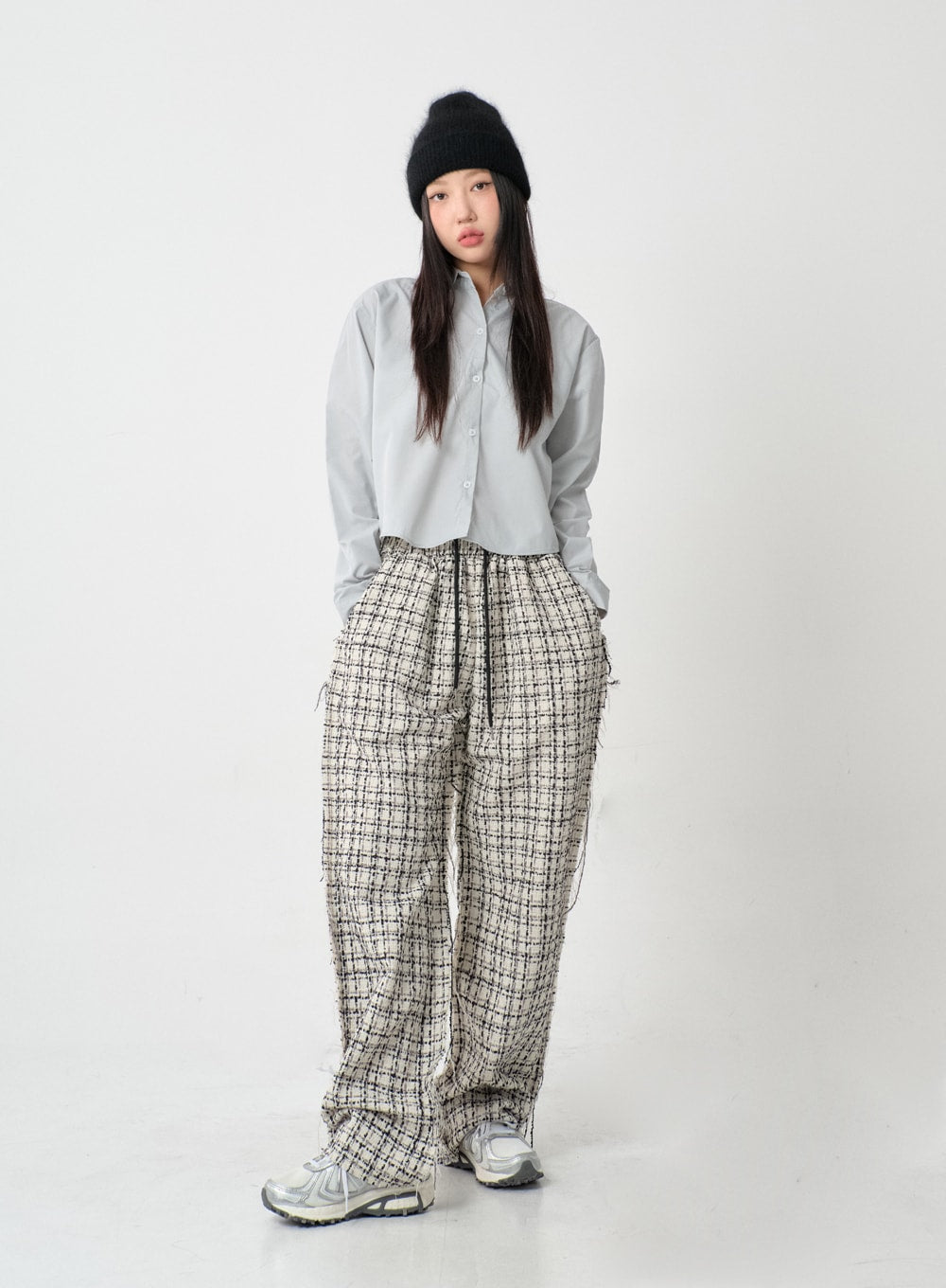 Cotton Cropped Long Sleeve T-Shirt IS15