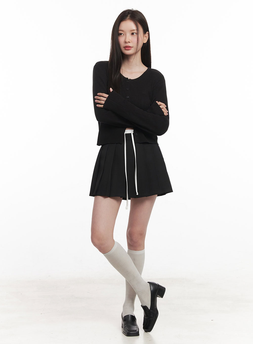 Knit Buttoned Cardigan IY513