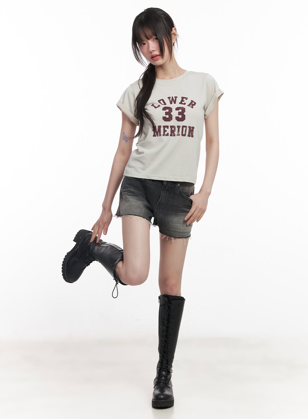 "33" Graphic Cropped Tee CY521