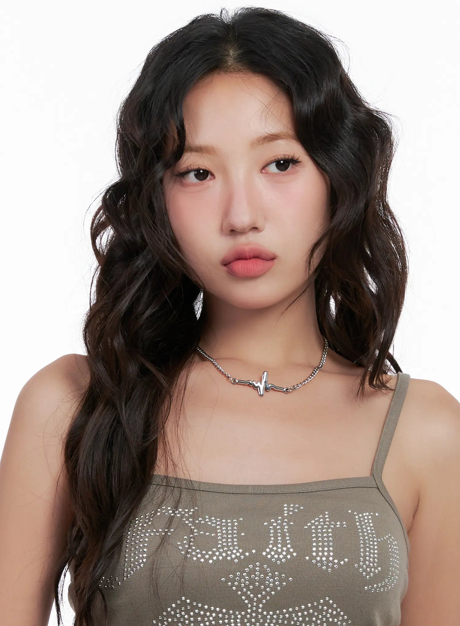 Heartbeat Pulse Line Necklace CL522