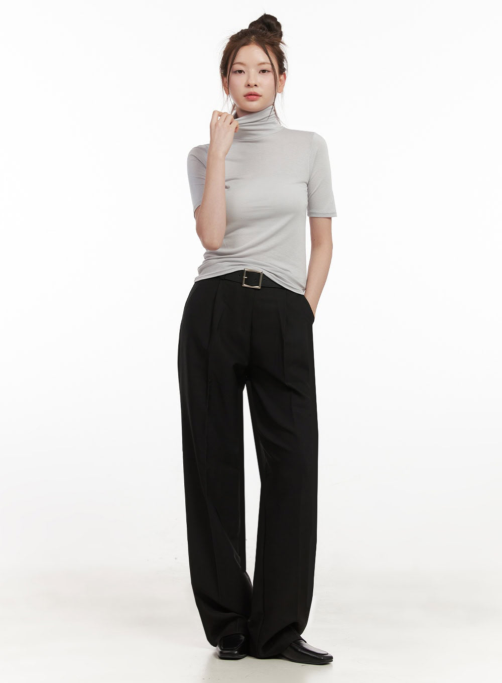 Essential Turtle Neck Short Sleeve Top IF505